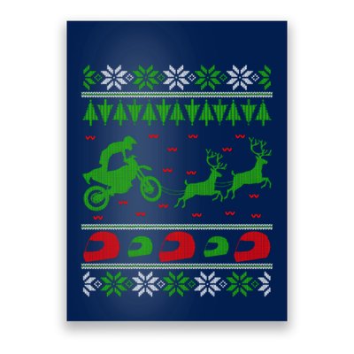 Motocross Enduro Sport Ugly Christmas Poster