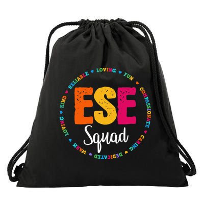 Matching ESE Squad First Last Day Team Teacher Student Tribe Drawstring Bag