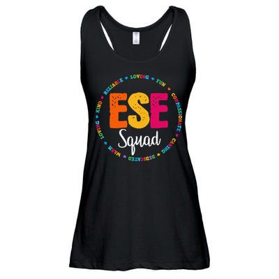 Matching ESE Squad First Last Day Team Teacher Student Tribe Ladies Essential Flowy Tank