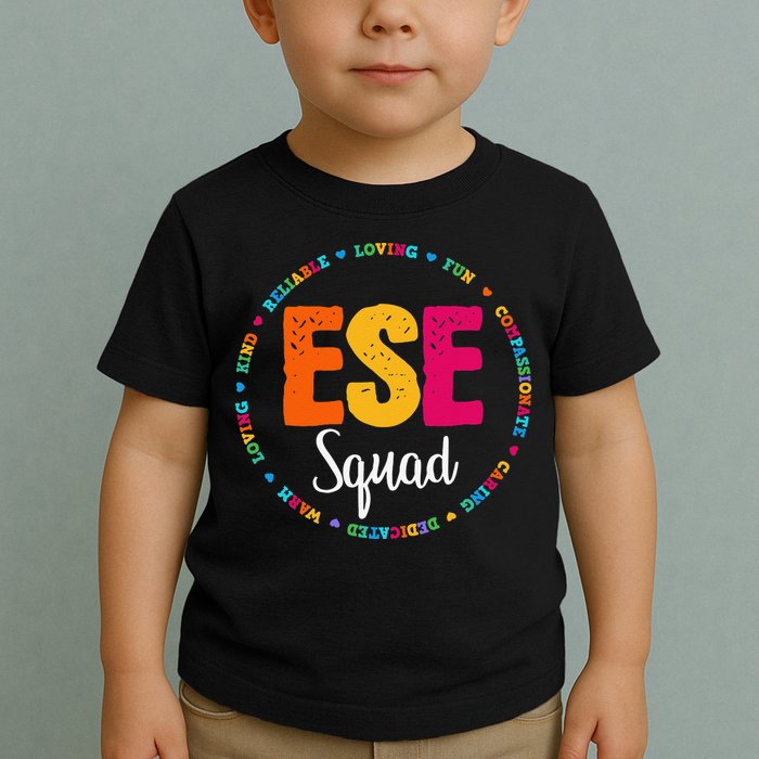 Matching ESE Squad First Last Day Team Teacher Student Tribe Toddler T-Shirt