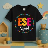 Matching ESE Squad First Last Day Team Teacher Student Tribe Toddler T-Shirt