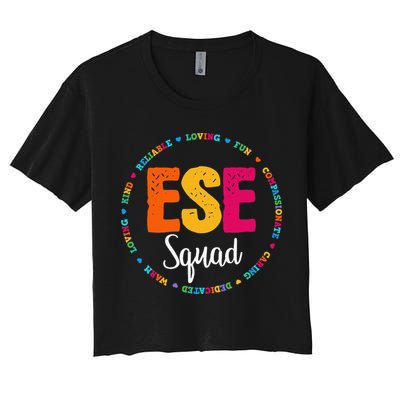 Matching ESE Squad First Last Day Team Teacher Student Tribe Crop Top