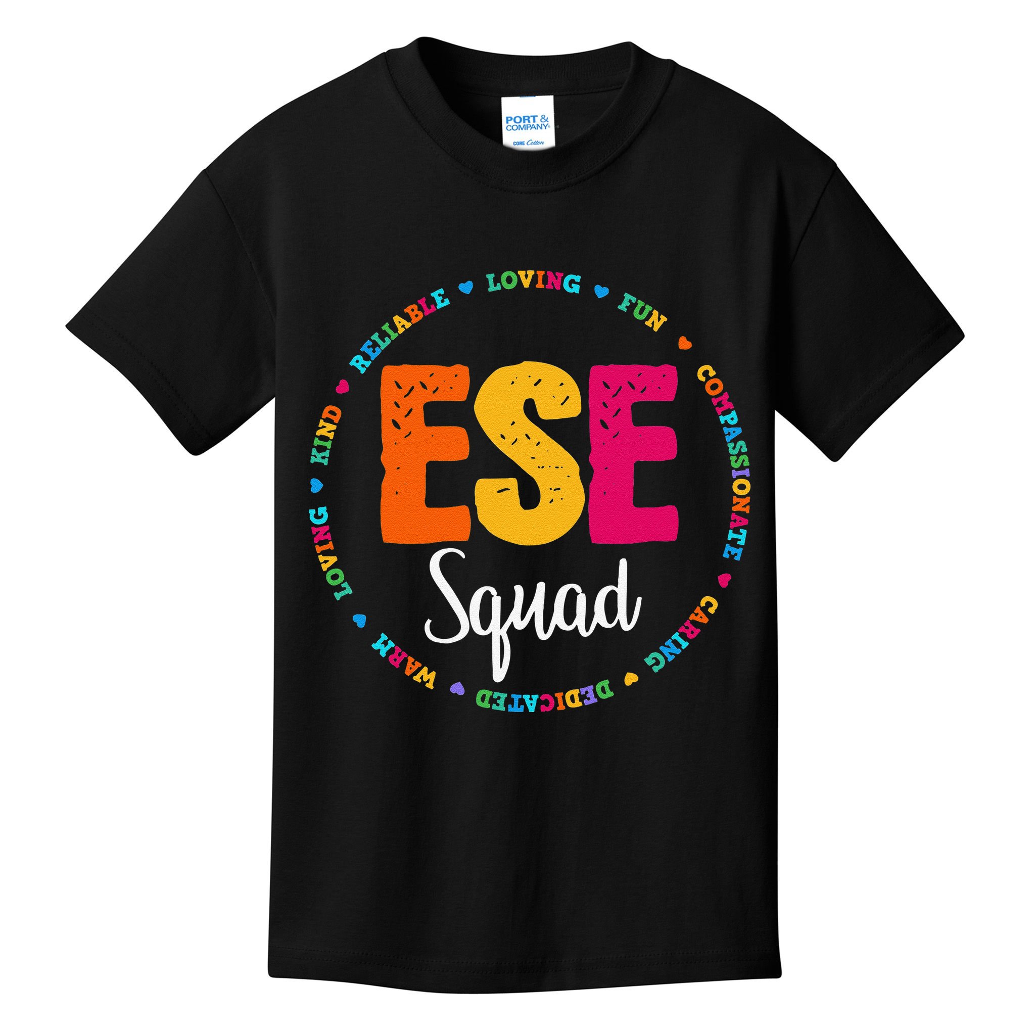 Matching ESE Squad First Last Day Team Teacher Student Tribe Kids T-Shirt