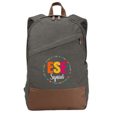 Matching ESE Squad First Last Day Team Teacher Student Tribe Cotton Canvas Backpack