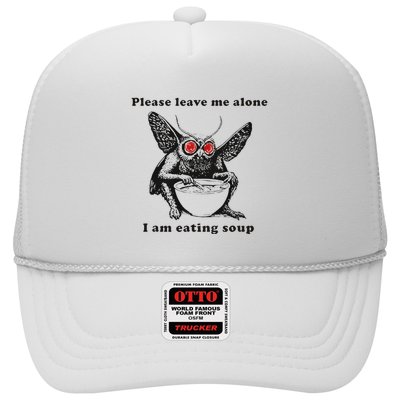 Mothman Eating Soup Please Leave Me Alone I Am Eating Soup Trucker Hat