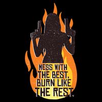 Mess With The Best Burn Like The Rest Drawstring Bag