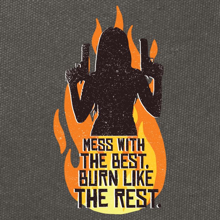 Mess With The Best Burn Like The Rest Cotton Canvas Backpack