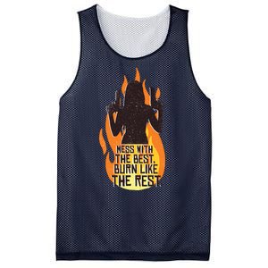 Mess With The Best Burn Like The Rest Mesh Reversible Basketball Jersey Tank