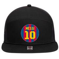 Messi Number 10 Retired Soccer Jersey 7 Panel Mesh Trucker Snapback Hat