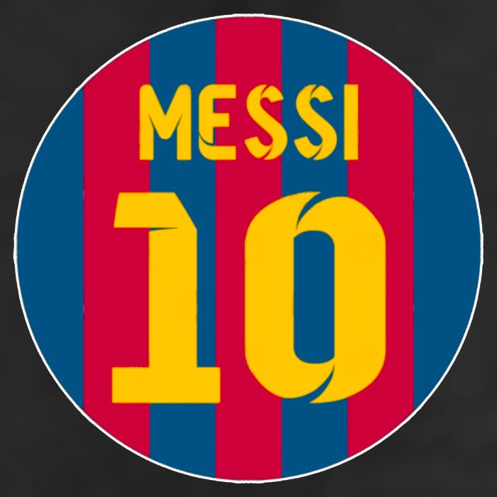 Messi Number 10 Retired Soccer Jersey 7 Panel Mesh Trucker Snapback Hat