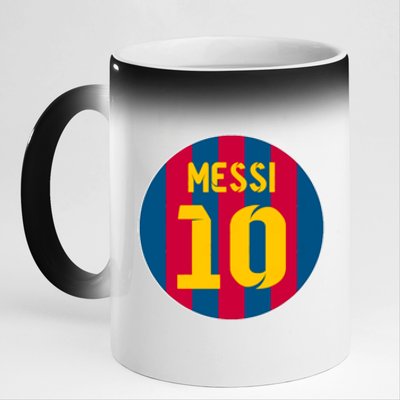 Messi Number 10 Retired Soccer Jersey 11oz Black Color Changing Mug