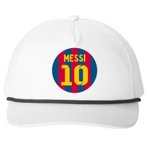 Messi Number 10 Retired Soccer Jersey Snapback Five-Panel Rope Hat