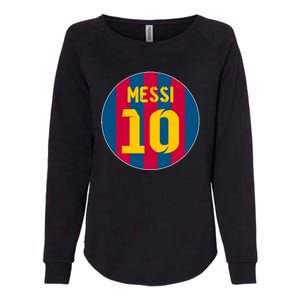 Messi Number 10 Retired Soccer Jersey Womens California Wash Sweatshirt