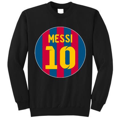 Messi Number 10 Retired Soccer Jersey Tall Sweatshirt