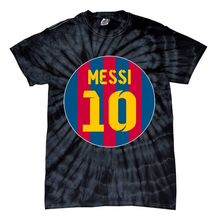 Messi Number 10 Retired Soccer Jersey Tie-Dye T-Shirt