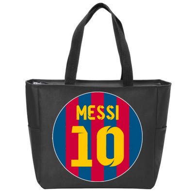 Messi Number 10 Retired Soccer Jersey Zip Tote Bag