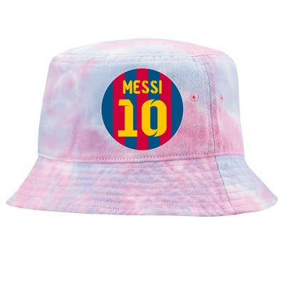 Messi Number 10 Retired Soccer Jersey Tie-Dyed Bucket Hat