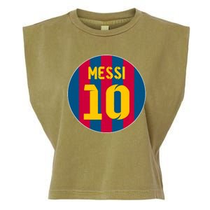 Messi Number 10 Retired Soccer Jersey Garment-Dyed Women's Muscle Tee