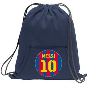 Messi Number 10 Retired Soccer Jersey Sweatshirt Cinch Pack Bag