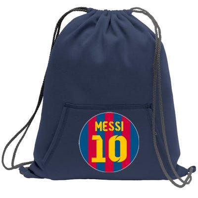 Messi Number 10 Retired Soccer Jersey Sweatshirt Cinch Pack Bag