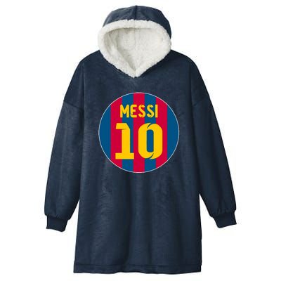 Messi Number 10 Retired Soccer Jersey Hooded Wearable Blanket