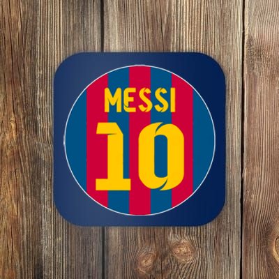 Messi Number 10 Retired Soccer Jersey Coaster