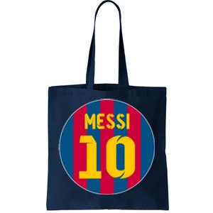 Messi Number 10 Retired Soccer Jersey Tote Bag