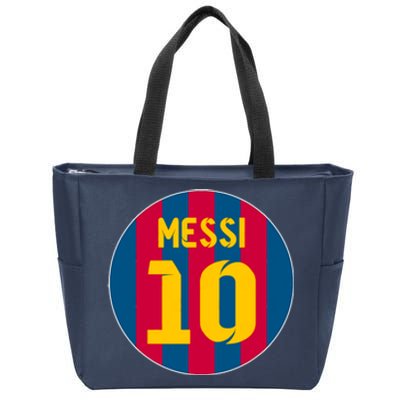 Messi Number 10 Retired Soccer Jersey Zip Tote Bag