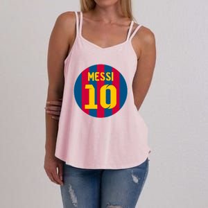 Messi Number 10 Retired Soccer Jersey Women's Strappy Tank