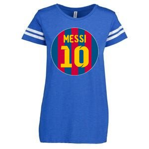 Messi Number 10 Retired Soccer Jersey Enza Ladies Jersey Football T-Shirt