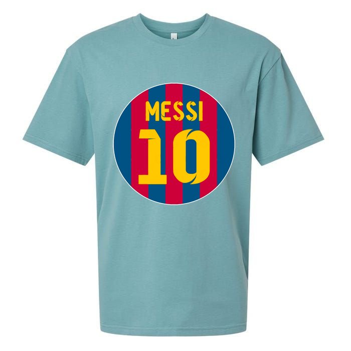 Messi Number 10 Retired Soccer Jersey Sueded Cloud Jersey T-Shirt