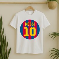 Messi Number 10 Retired Soccer Jersey T-Shirt