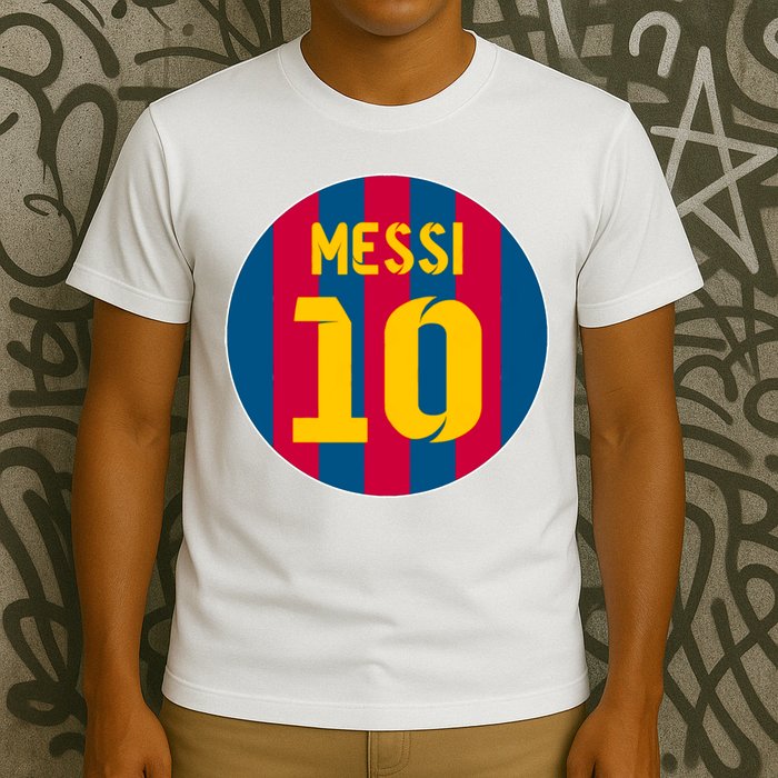 Messi Number 10 Retired Soccer Jersey T-Shirt