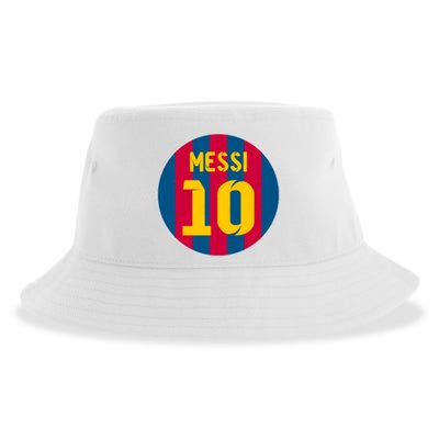 Messi Number 10 Retired Soccer Jersey Sustainable Bucket Hat