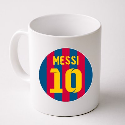 Messi Number 10 Retired Soccer Jersey Coffee Mug