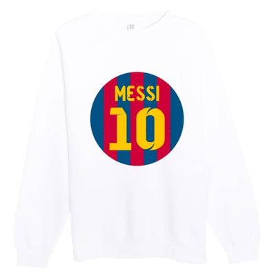 Messi Number 10 Retired Soccer Jersey Premium Crewneck Sweatshirt