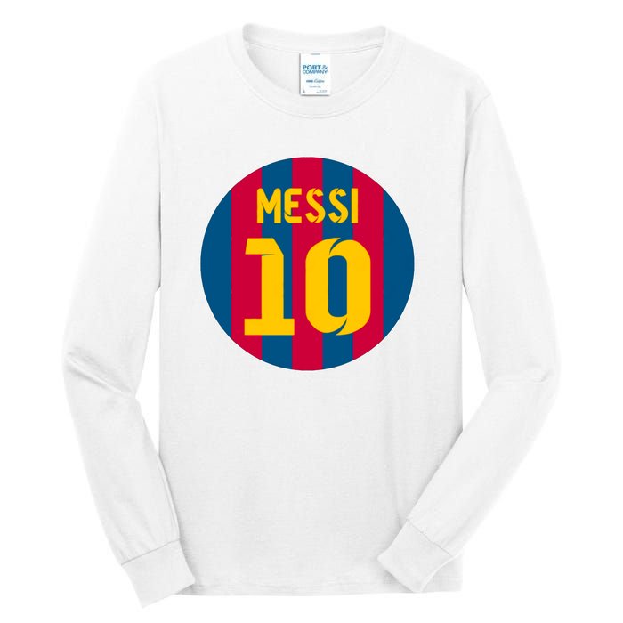 Messi Number 10 Retired Soccer Jersey Tall Long Sleeve T-Shirt