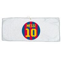 Messi Number 10 Retired Soccer Jersey Large Microfiber Waffle Golf Towel