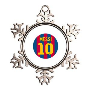 Messi Number 10 Retired Soccer Jersey Metallic Star Ornament