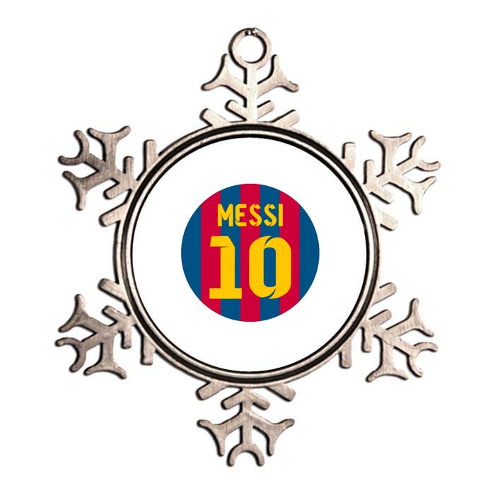 Messi Number 10 Retired Soccer Jersey Metallic Star Ornament