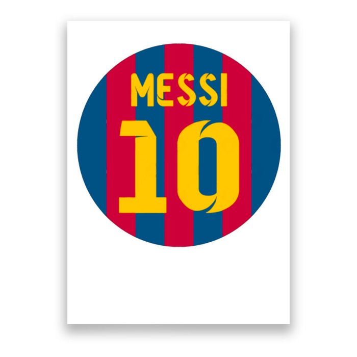 Messi Number 10 Retired Soccer Jersey Poster