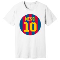 Messi Number 10 Retired Soccer Jersey Premium T-Shirt