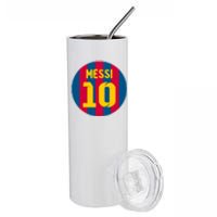 Messi Number 10 Retired Soccer Jersey Stainless Steel Tumbler