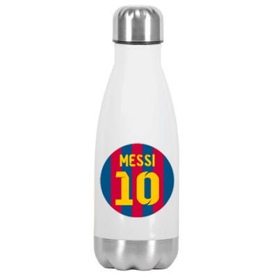 Messi Number 10 Retired Soccer Jersey Stainless Steel Insulated Water Bottle