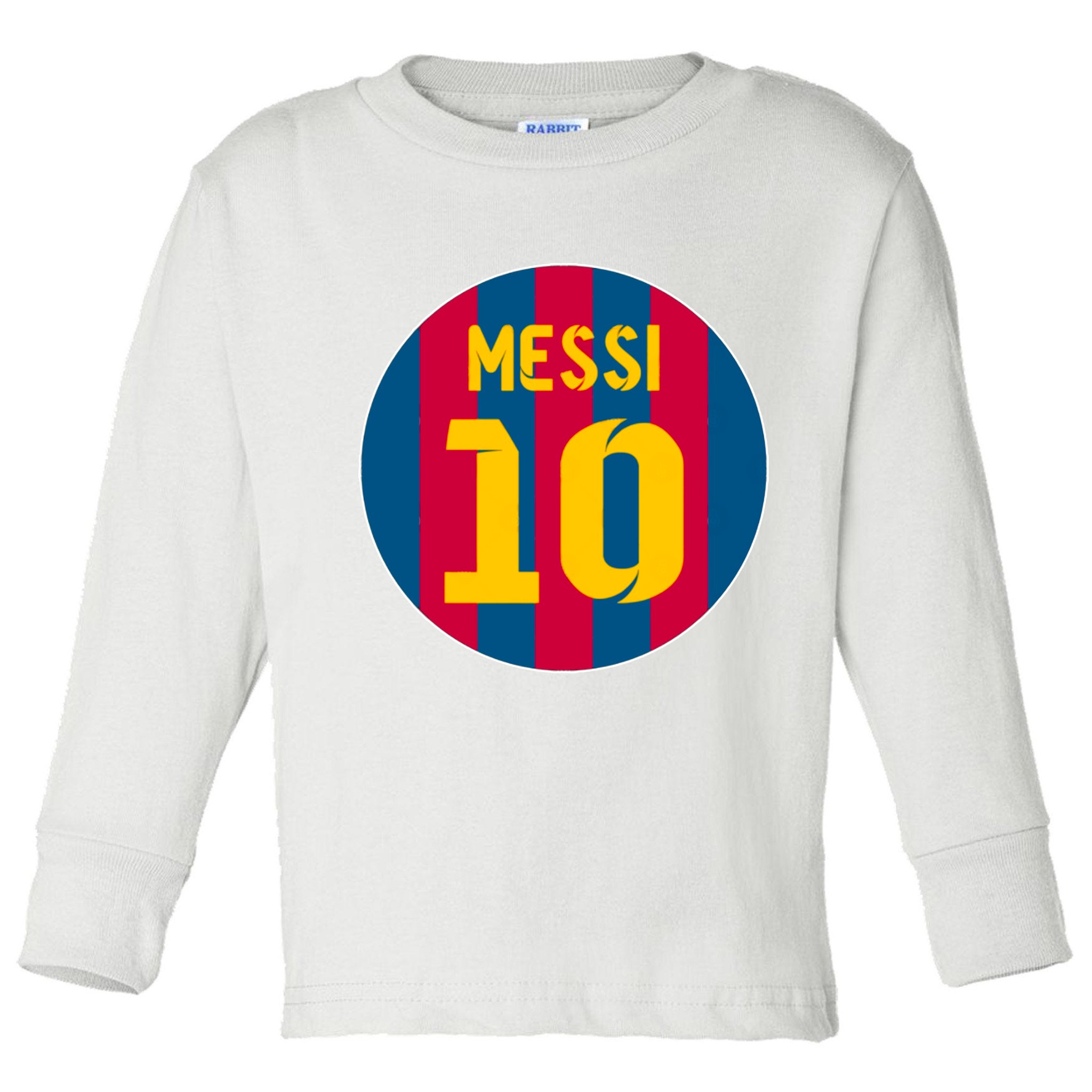 Messi Number 10 Retired Soccer Jersey Toddler Long Sleeve Shirt