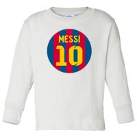 Messi Number 10 Retired Soccer Jersey Toddler Long Sleeve Shirt