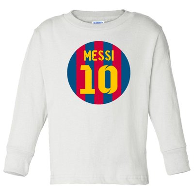 Messi Number 10 Retired Soccer Jersey Toddler Long Sleeve Shirt