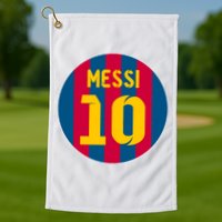 Messi Number 10 Retired Soccer Jersey Golf Towel