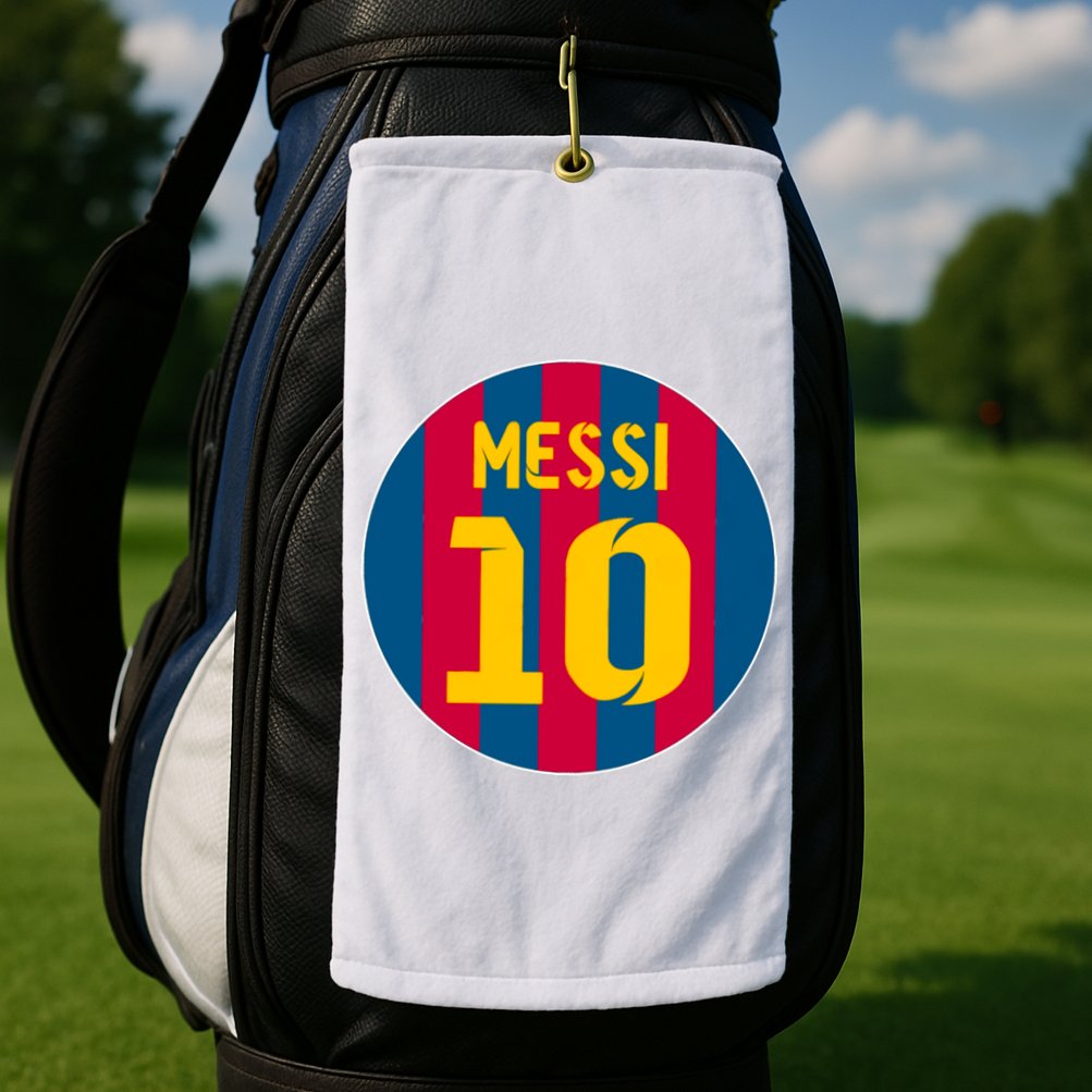 Messi Number 10 Retired Soccer Jersey Golf Towel
