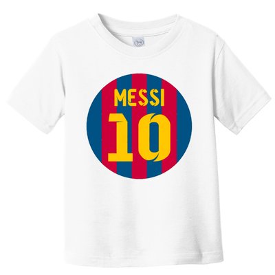 Messi Number 10 Retired Soccer Jersey Toddler T-Shirt